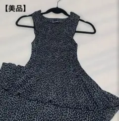 【美品】TURTLEDOVE 花柄ノースリーブプリーツ ワンピース(M)