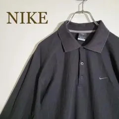 【NIKE】美品❗️ナイキゴルフウェア 長袖ポロシャツ ブラック