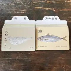 【111枚入】知育 フラッシュカード7〜8動物,海の生物 家庭保育園絵カード