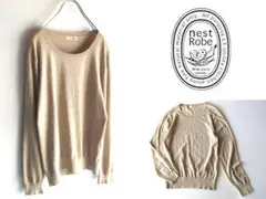 nest Robe コットンカシミヤ ニット プルオーバー ベージュ