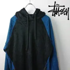 STUSSY ステューシー パーカー ウール バイカラー sizeM 日本製