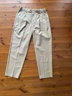 【無印良品】紳士 風を通すタックテーパードパンツ S グレイティッシュブラウン