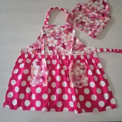 子供エプロン　三角巾セット　ハンドメイド