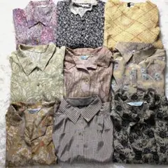 【値下げ】昭和レトロブラウス 9点 まとめ売り サイズ S-LL