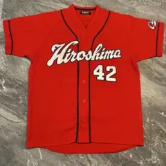 【美品】CARP カープ ジョンソン ユニフォーム 42 M 広島