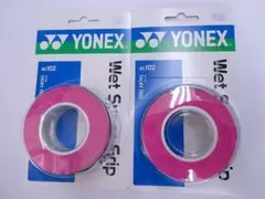 ヨネックス　ウェットスーパーグリップAC102［3本入］ピンク×2個／〠m