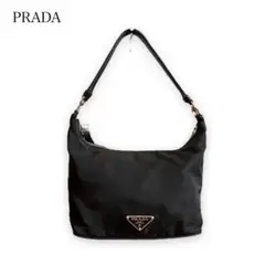 【美品】PRADA ハンドバッグ ポーチ ワンハンドル ナイロン ブラック