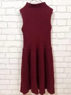 dazzlin ダズリン ニットワンピース ロングワンピース 赤 サイズF