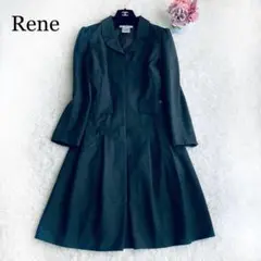 美品✨Rene ロング丈ワンピース フロントジップ ロゴ 38