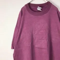 USA製 90s エンボス加工 オーバーサイズ Tシャツ シングルステッチ