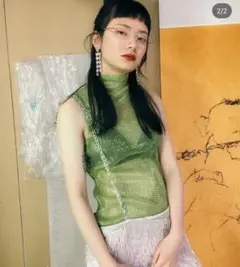 【レア物】2018 ss nodress ラメタンクトップ トップス