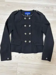 バーバリーブルーレーベル ミリタリーコート ラクーン L ノバチェック フード 2025年最新】BURBERRY BLUE LABEL レディース ミリタリー