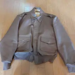 USA CORINTHブラウン レザージャケット ポケット付き サイズ40