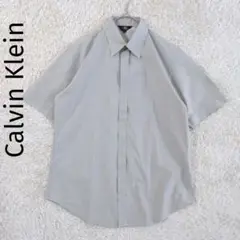 Calvin Klein　メンズ　レギュラーカラー総柄半袖シャツ　L　コットン