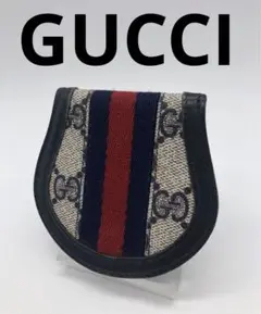 GUCCI ブランド ネイビー コインケース GG シェリーライン メンズ