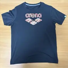 arena 黒 Tシャツ ロゴプリント　SSサイズ