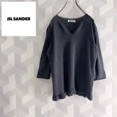 【ジルサンダー】カシミヤシルクスキッパー薄手ニット グレーJil Sander