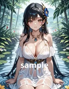 AIイラスト　美女 L版サイズ 1点物 C12