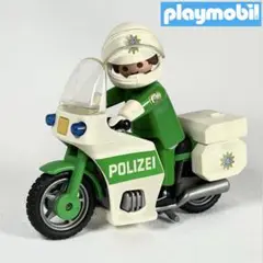 プレイモービル　3983　ジャーマンポリス　モーターバイク　ドイツ警察　白バイ