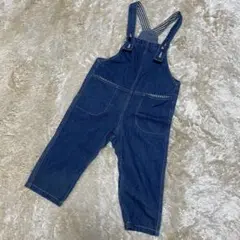 BREEZE デニムオーバーオール ダークブルー 100cm