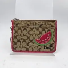 【希少】COACH コーチ コインケース スイカ ポーチ チャーム 小銭入れ COACH - 【希少】COACH コーチ コインケース スイカ ポーチ
