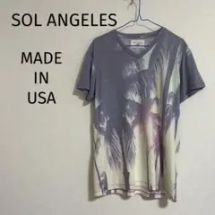 SOL ANGELES パームツリー VネックTシャツ M