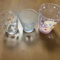 ディズニー　シンデレラ　ラプンツェルコップ3点