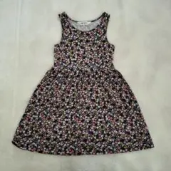 H&M フラワープリント ノースリーブワンピース EU 122/128
