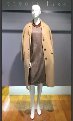 ◎美品 Theory luxe ウールワンピース チェック 上品 大きめ 40