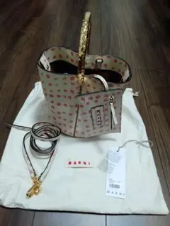 美品☆MARNI パニエ Pannier 水玉柄 バッグ