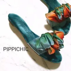 PIPPICHIC ピッピシック リボン付きフラットサンダル ミュール 37