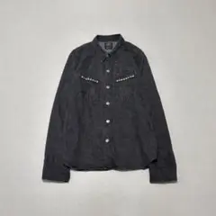 agnès b. sports black denim shirt Y2K
