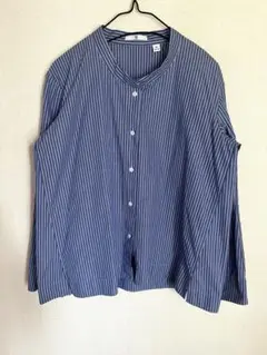ユニクロ UNIQLO＋J スーピマコットンストライプシャツジャケット