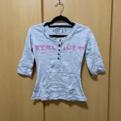 REAL ICE グレー Tシャツ Sサイズ　綿100% コットン100%