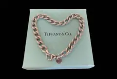 (新品仕上げレア商品)19cmTiffanyスクリューロープチェーンブレスレット