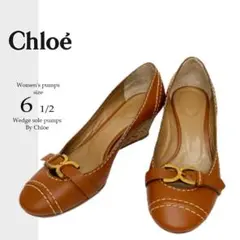 Chloe クロエ 23cm パンプス ウェッジソール コルク