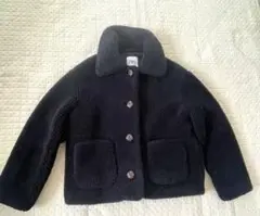 ZARA もこもこアウター　モコモコ ジャケット　黒　ボアジャケット