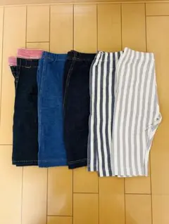 レギンス パンツ 5点セット スパッツ 子供服 ユニクロ ミキハウス ボーダー