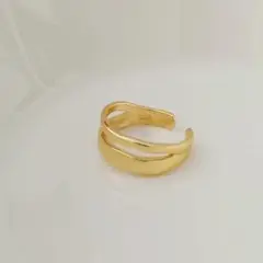 指輪 ゴールド ダブル ライン リング シルバー925 レディース メンズ 新品