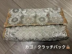 花柄レース付きクラッチバッグ