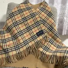 BURBERRY ウール ノバチェック キャメル ブランケット 大判