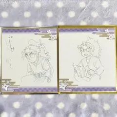 忍たま乱太郎 軍師 体験展 原画ミニ色紙 久々知兵助 竹谷八左ヱ門