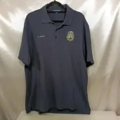 138♪米国ユーズド★ポートオーソリティ製バージニア沿岸消防隊ポロネイビー★XL