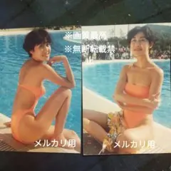 水着モデル　セクシー水着　1992年　富士急ハイランド　生写真　二枚セット　貴重