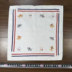 犬の刺繍入りハンカチ 064