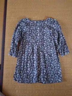 花柄 五分袖 チュニック