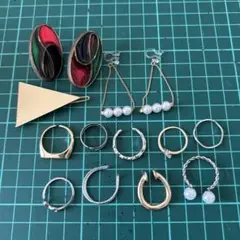 アクセサリー まとめ売り イヤリングとリングセット