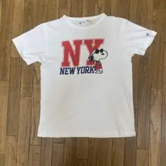 Champion スヌーピー NY Tシャツ M