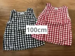 【女の子】PENG YOU ギンガムチェック ノースリーブ2色セット　100cm
