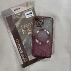 【新品未使用】shizukawill iPhone15用ケース ラメ入り ピンク